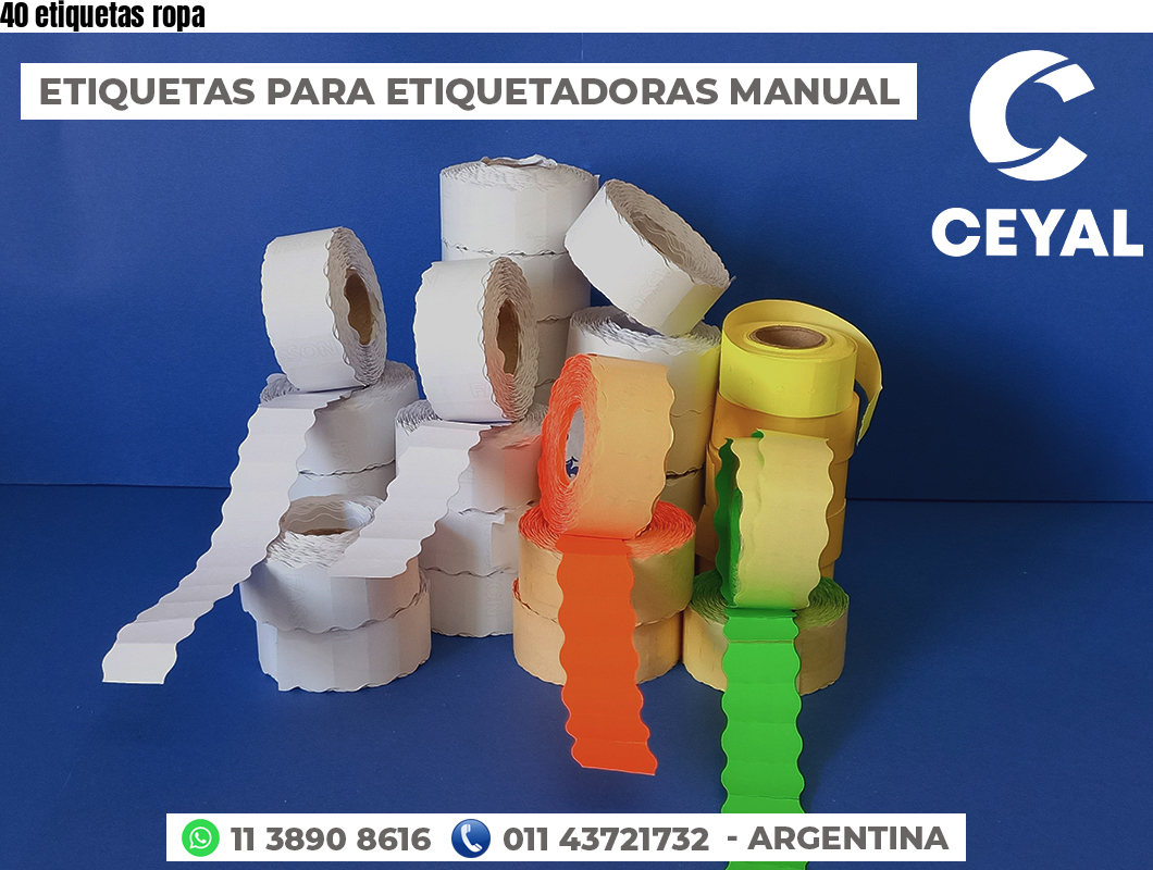 40 etiquetas ropa