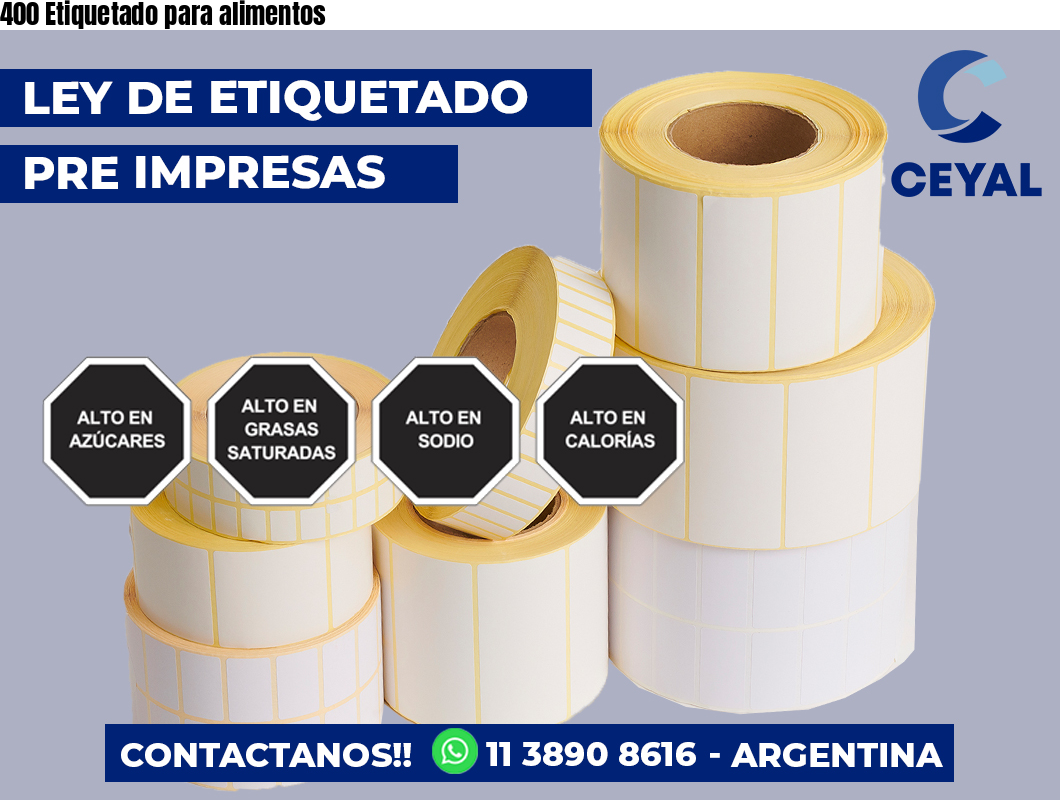 400 Etiquetado para alimentos