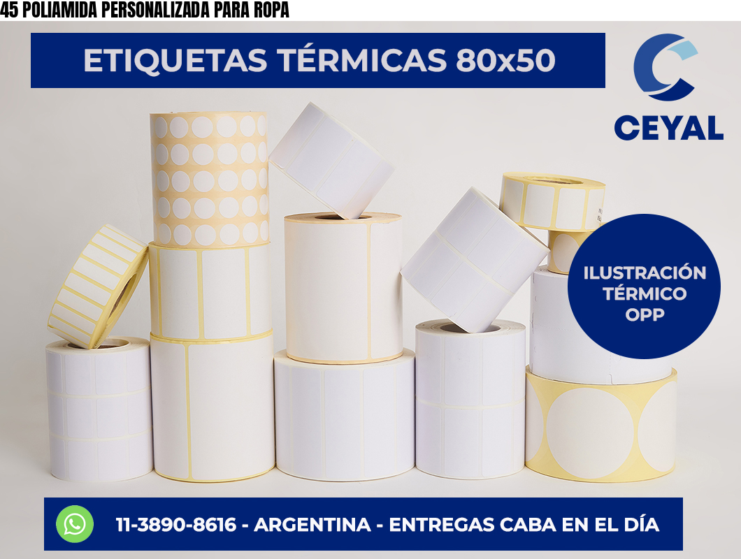 45 POLIAMIDA PERSONALIZADA PARA ROPA