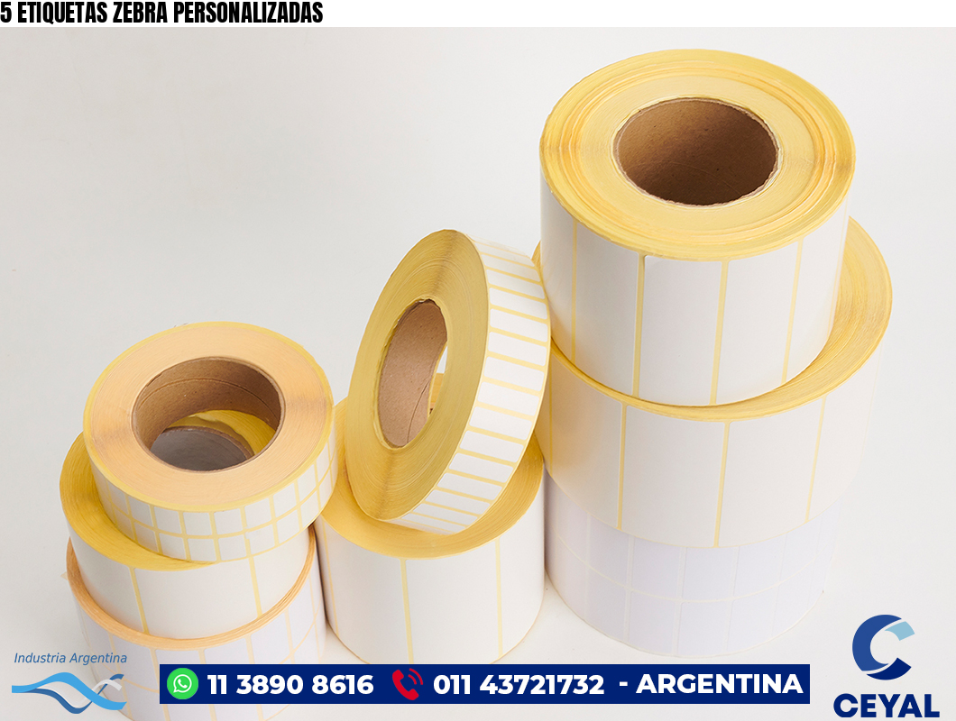 5 ETIQUETAS ZEBRA PERSONALIZADAS