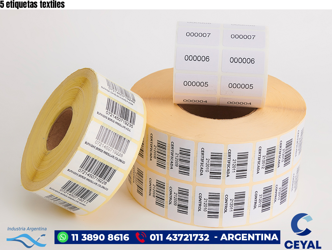 5 etiquetas textiles