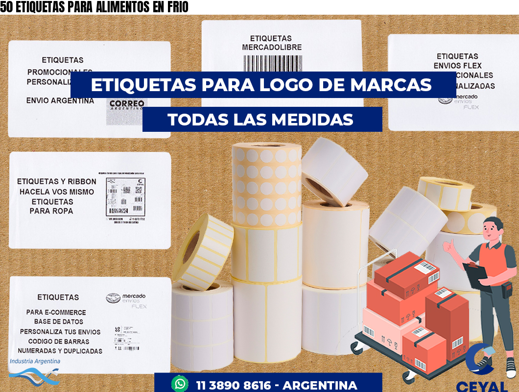 50 ETIQUETAS PARA ALIMENTOS EN FRIO