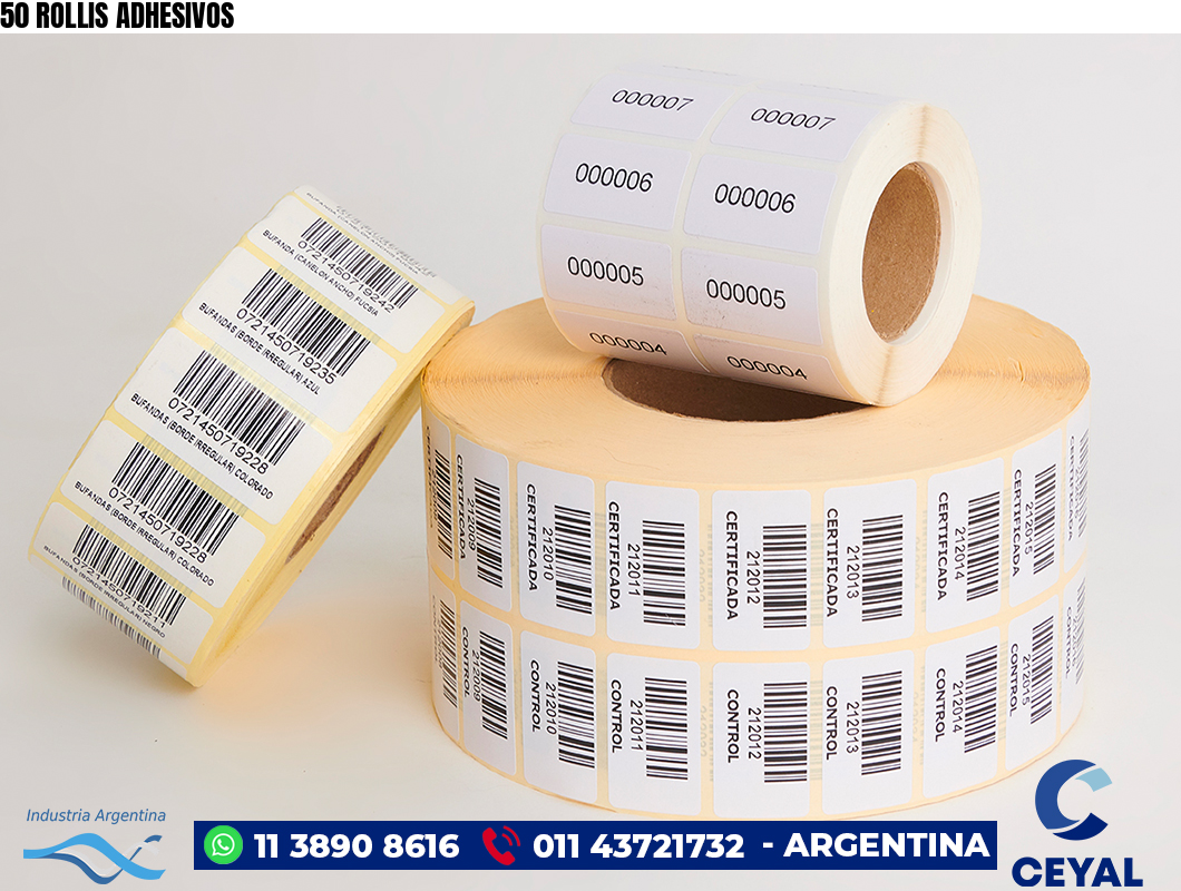 50 ROLLIS ADHESIVOS