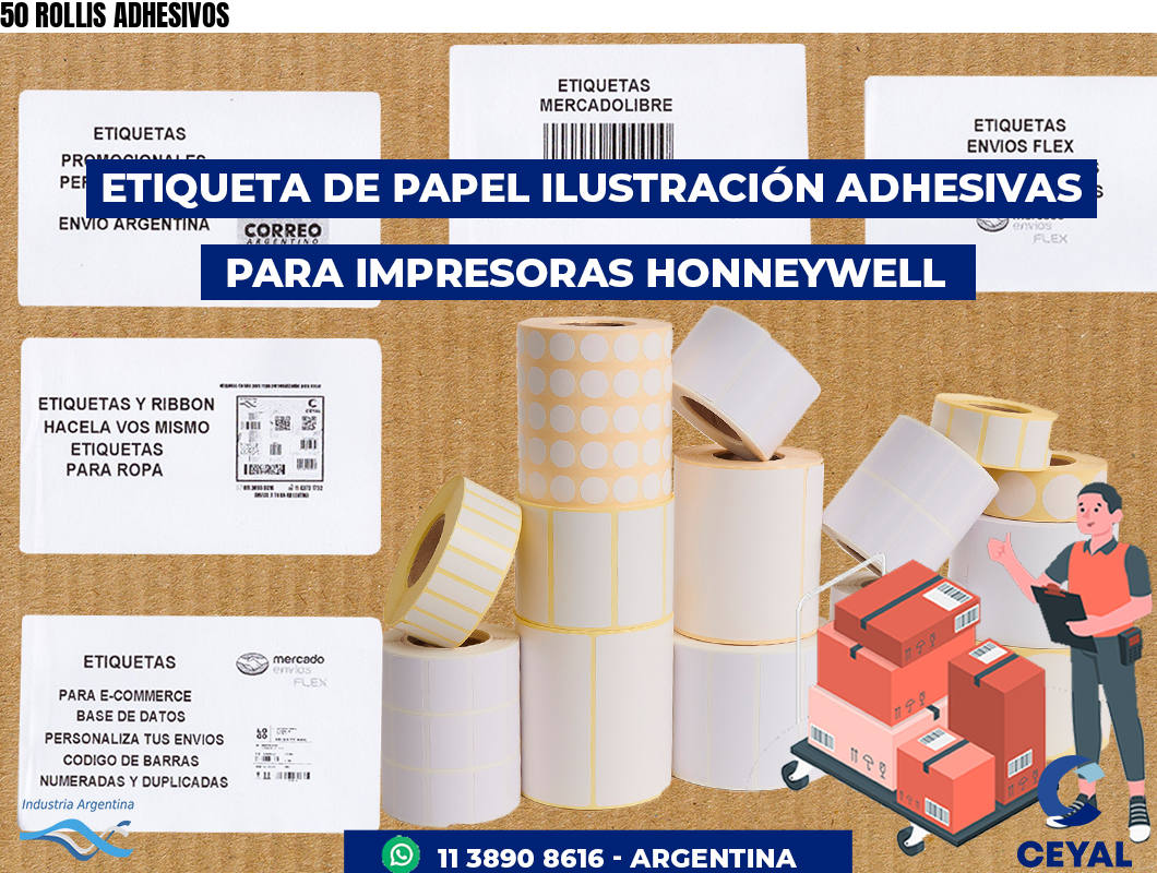 50 ROLLIS ADHESIVOS