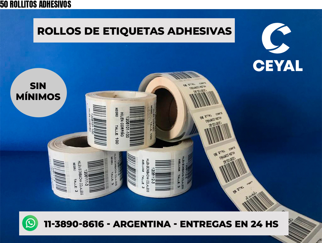 50 ROLLITOS ADHESIVOS