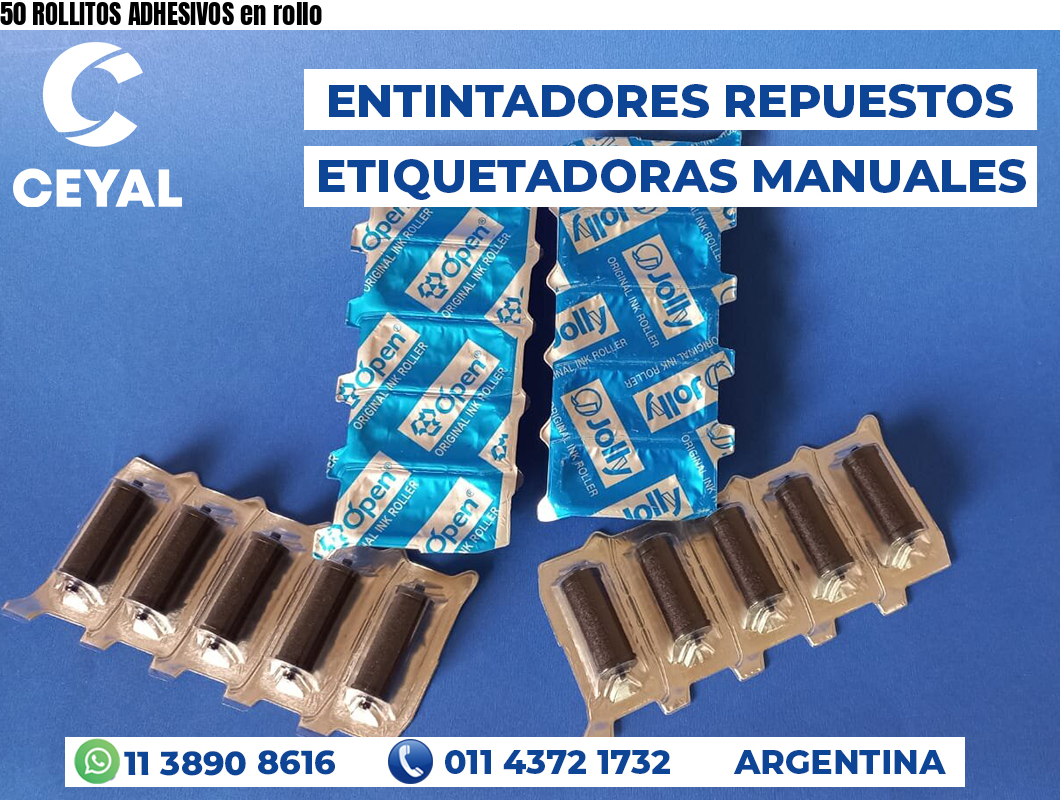50 ROLLITOS ADHESIVOS en rollo
