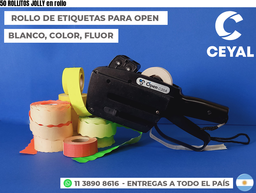 50 ROLLITOS JOLLY en rollo