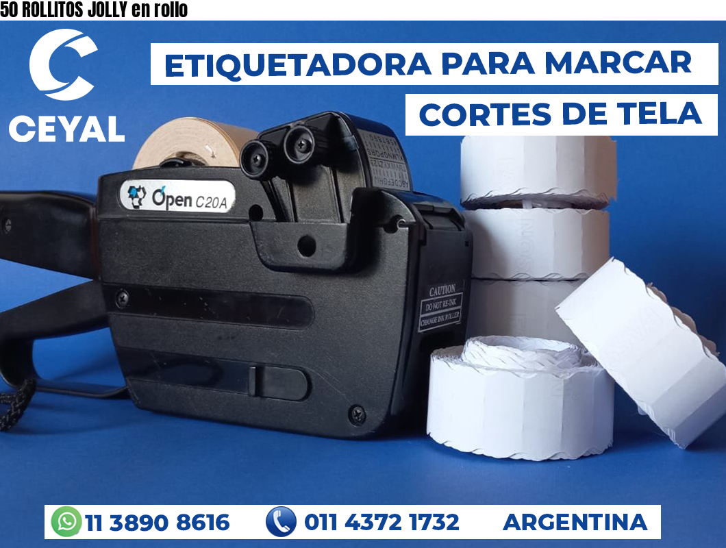 50 ROLLITOS JOLLY en rollo