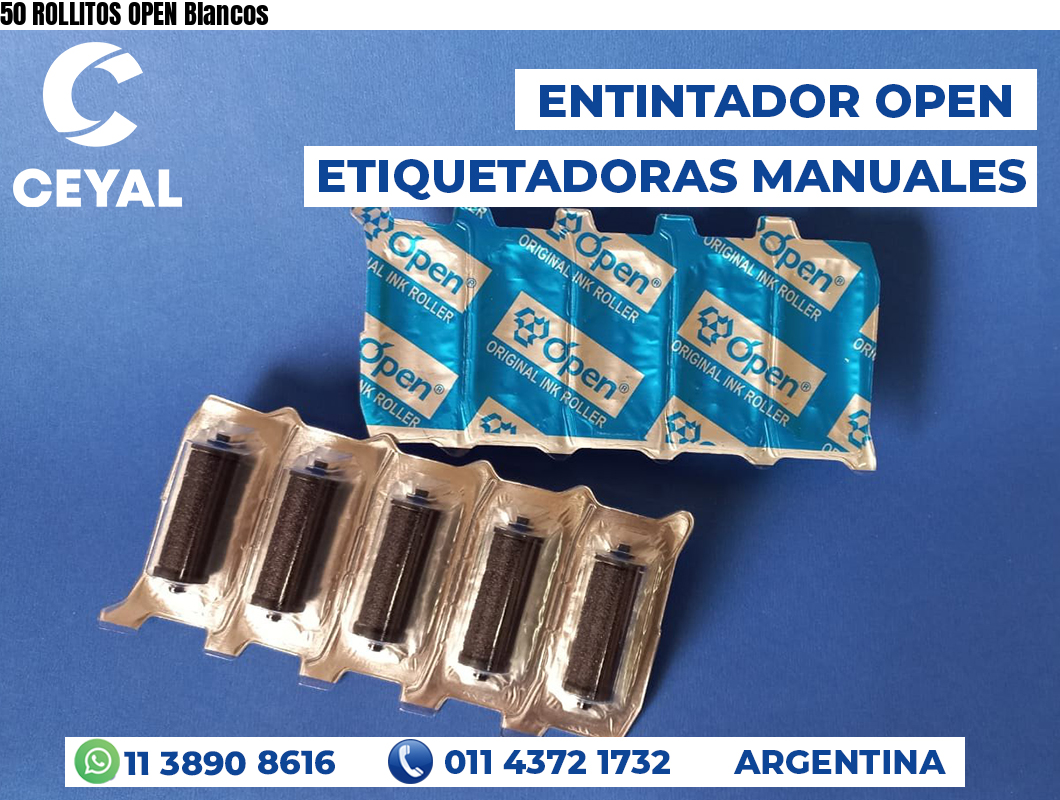 50 ROLLITOS OPEN Blancos