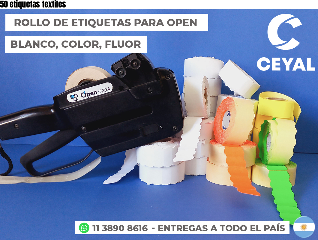 50 etiquetas textiles