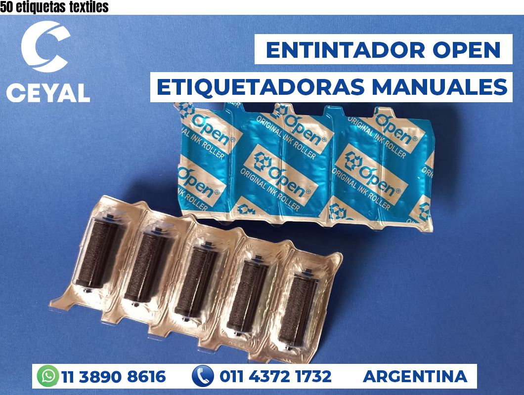 50 etiquetas textiles