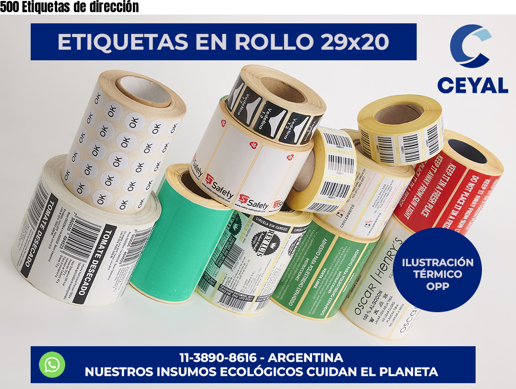 500 Etiquetas de dirección