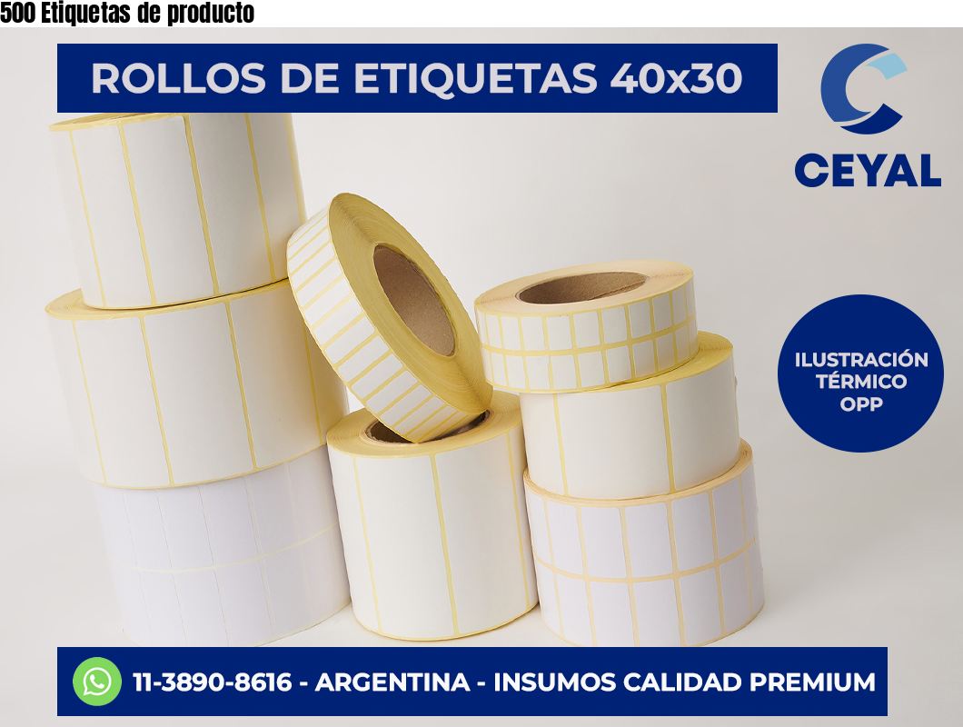 500 Etiquetas de producto