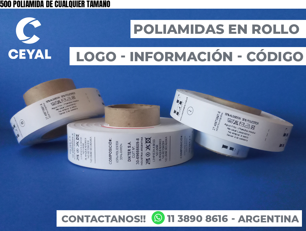 500 POLIAMIDA DE CUALQUIER TAMAÑO