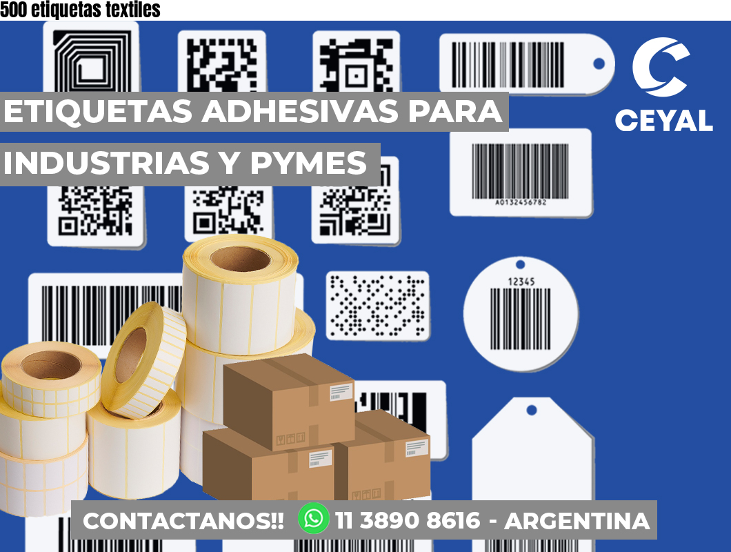 500 etiquetas textiles