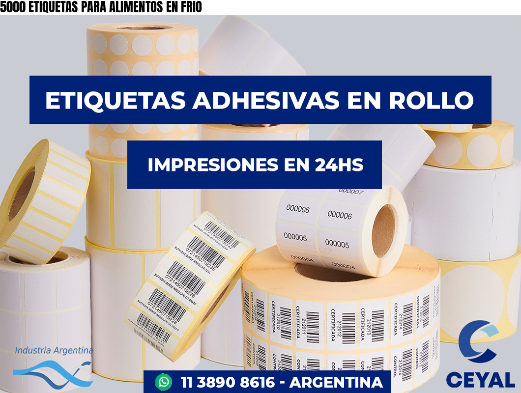 5000 ETIQUETAS PARA ALIMENTOS EN FRIO