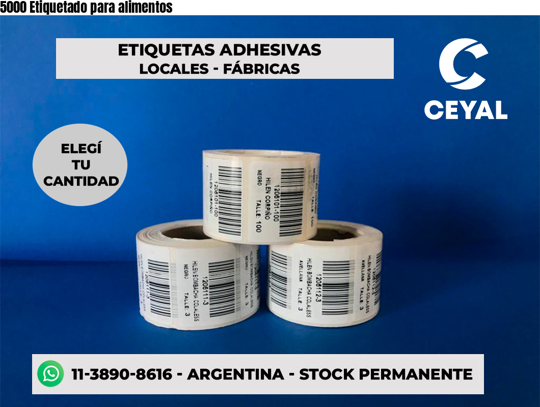 5000 Etiquetado para alimentos