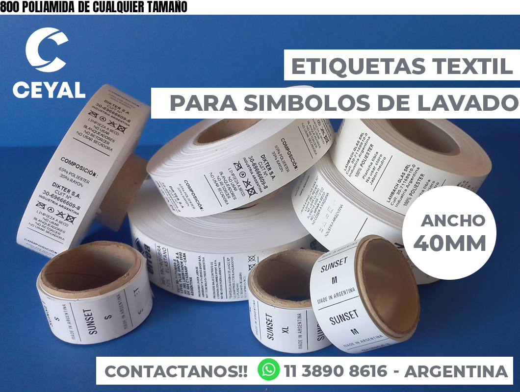 800 POLIAMIDA DE CUALQUIER TAMAÑO