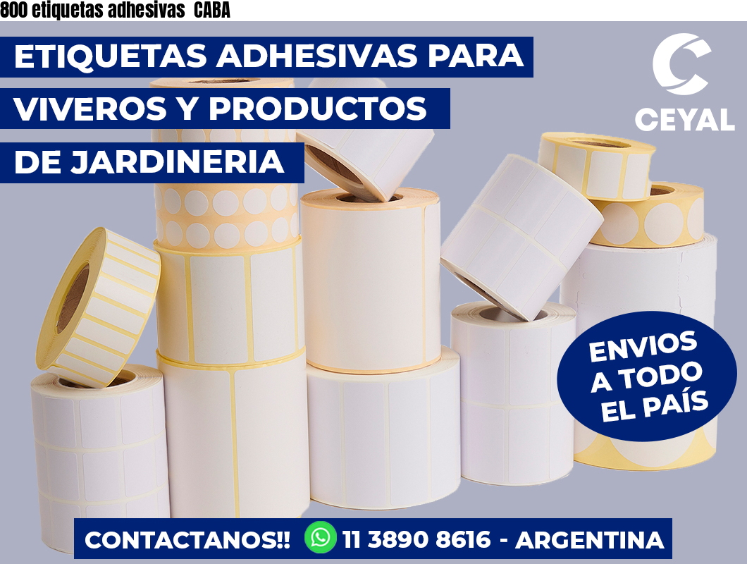 800 etiquetas adhesivas  CABA