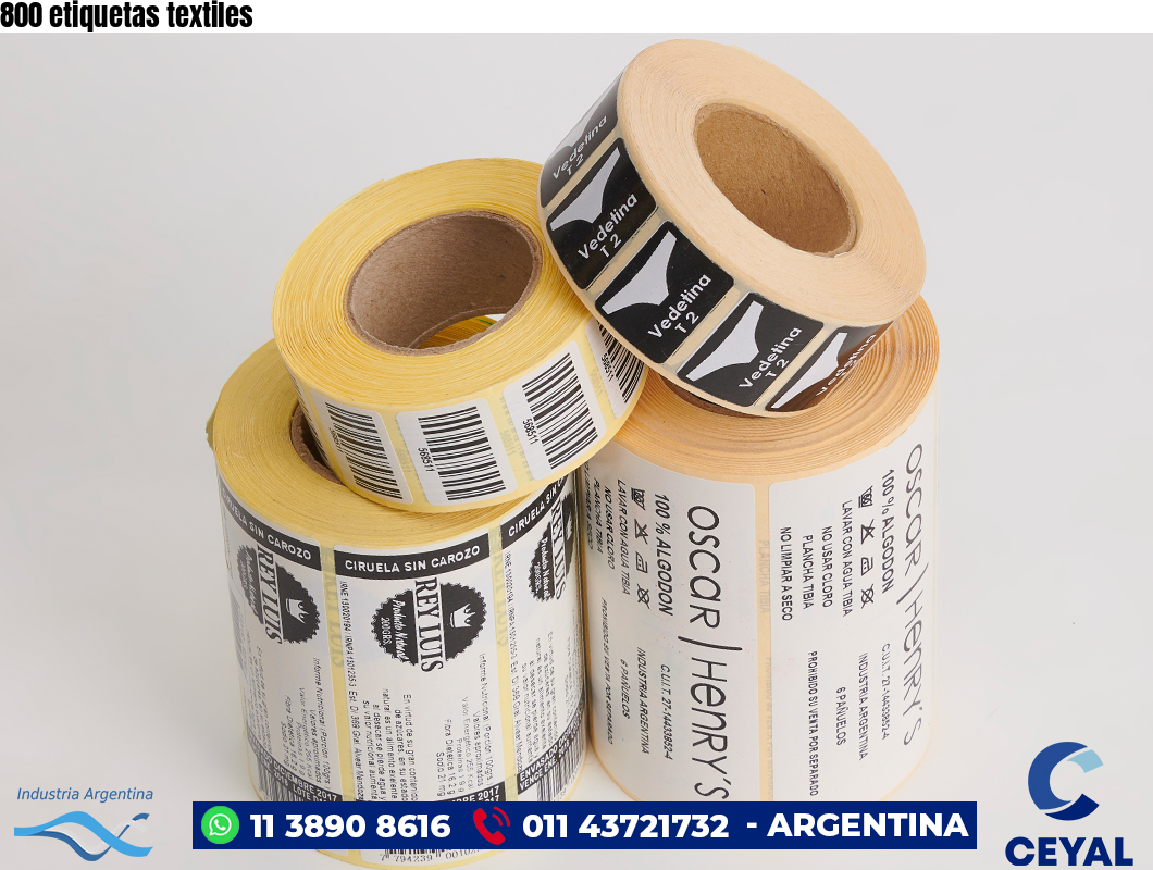 800 etiquetas textiles