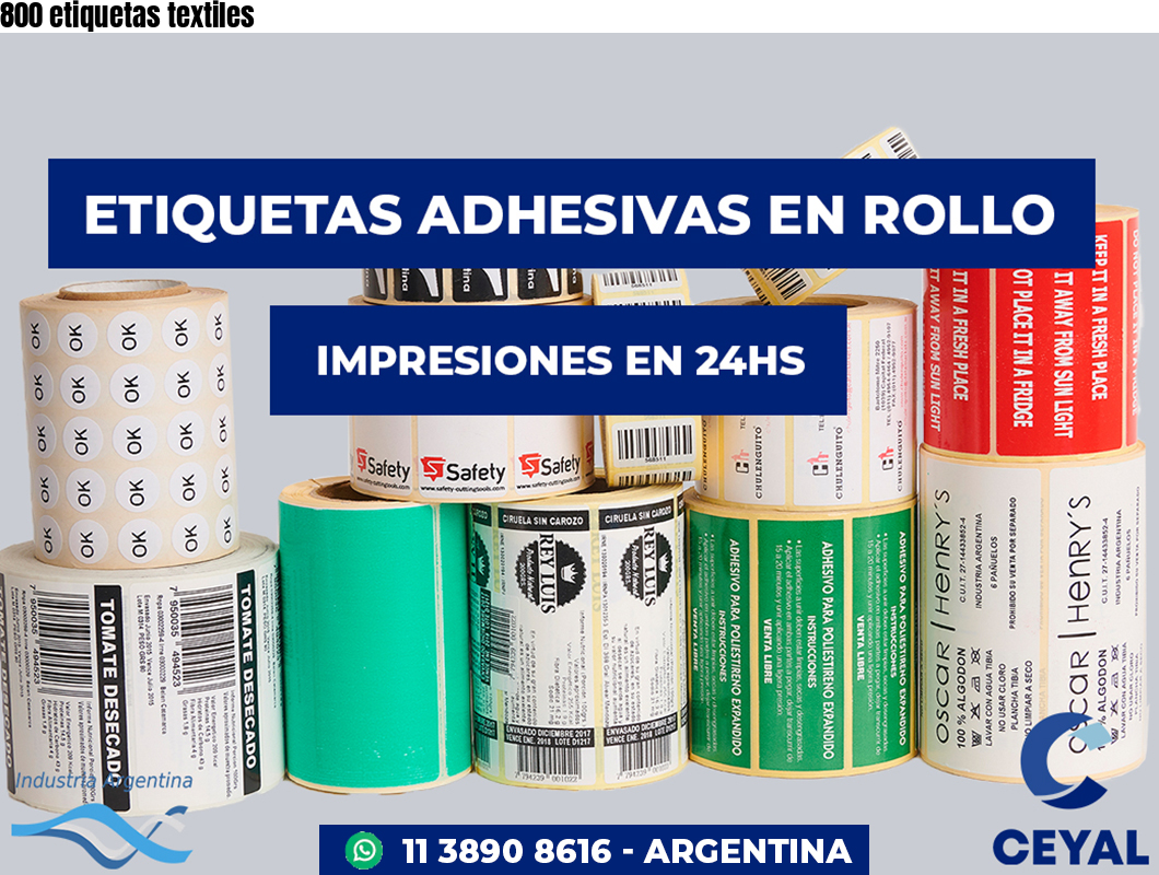 800 etiquetas textiles