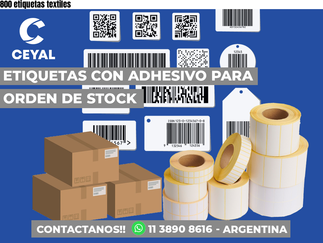 800 etiquetas textiles