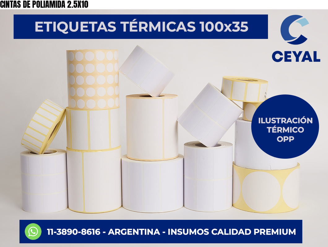 CINTAS DE POLIAMIDA 2.5X10