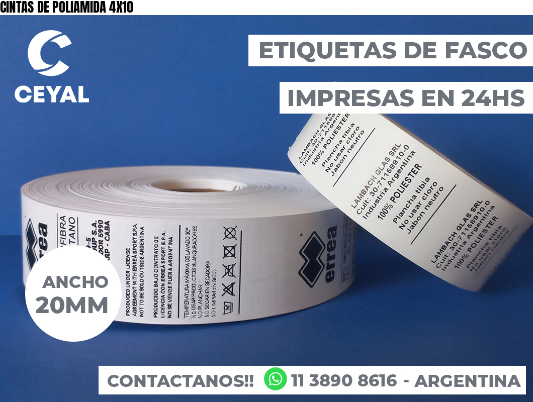 CINTAS DE POLIAMIDA 4X10