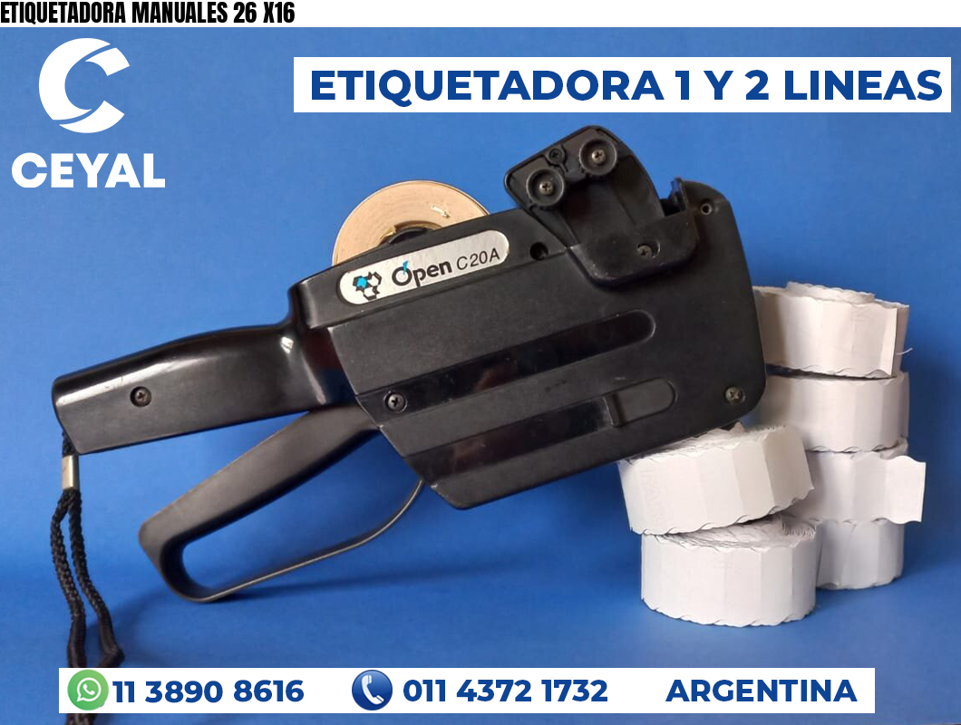 ETIQUETADORA MANUALES 26 X16