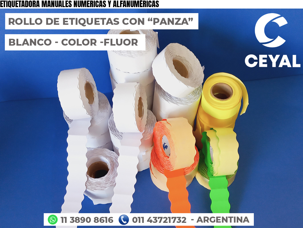 ETIQUETADORA MANUALES NUMERICAS Y ALFANUMÉRICAS