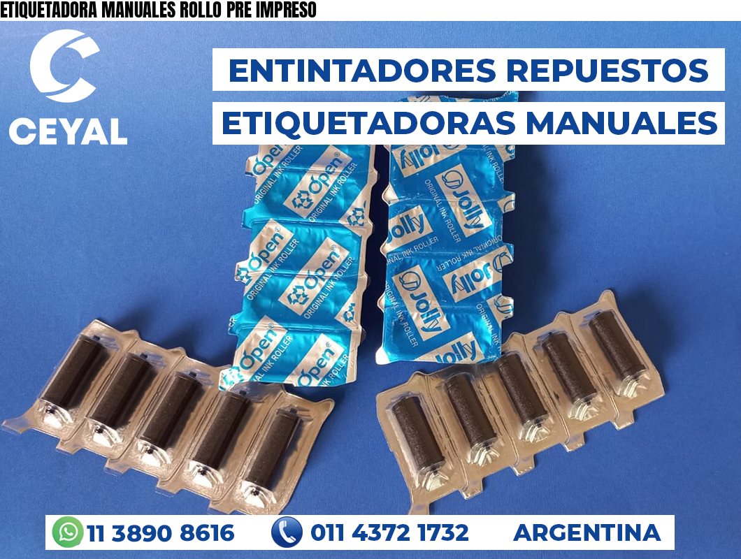 ETIQUETADORA MANUALES ROLLO PRE IMPRESO