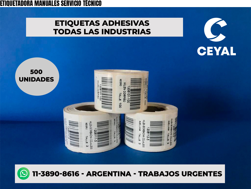 ETIQUETADORA MANUALES SERVICIO TÉCNICO