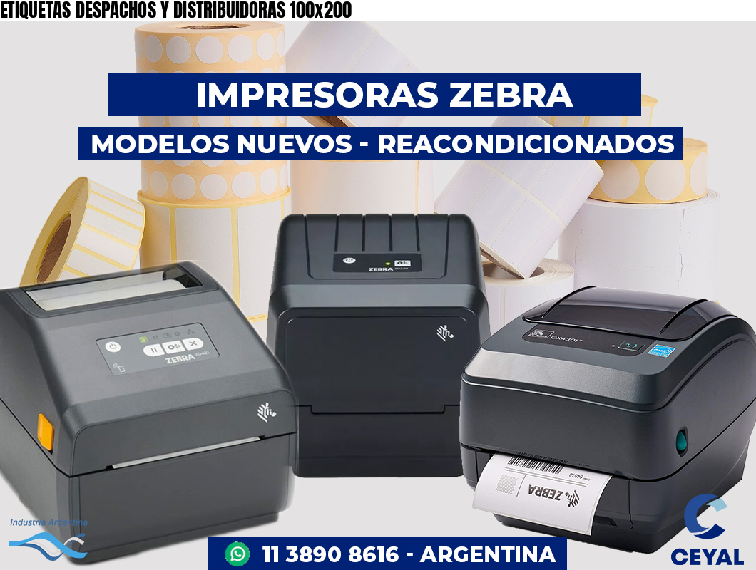 ETIQUETAS DESPACHOS Y DISTRIBUIDORAS 100x200