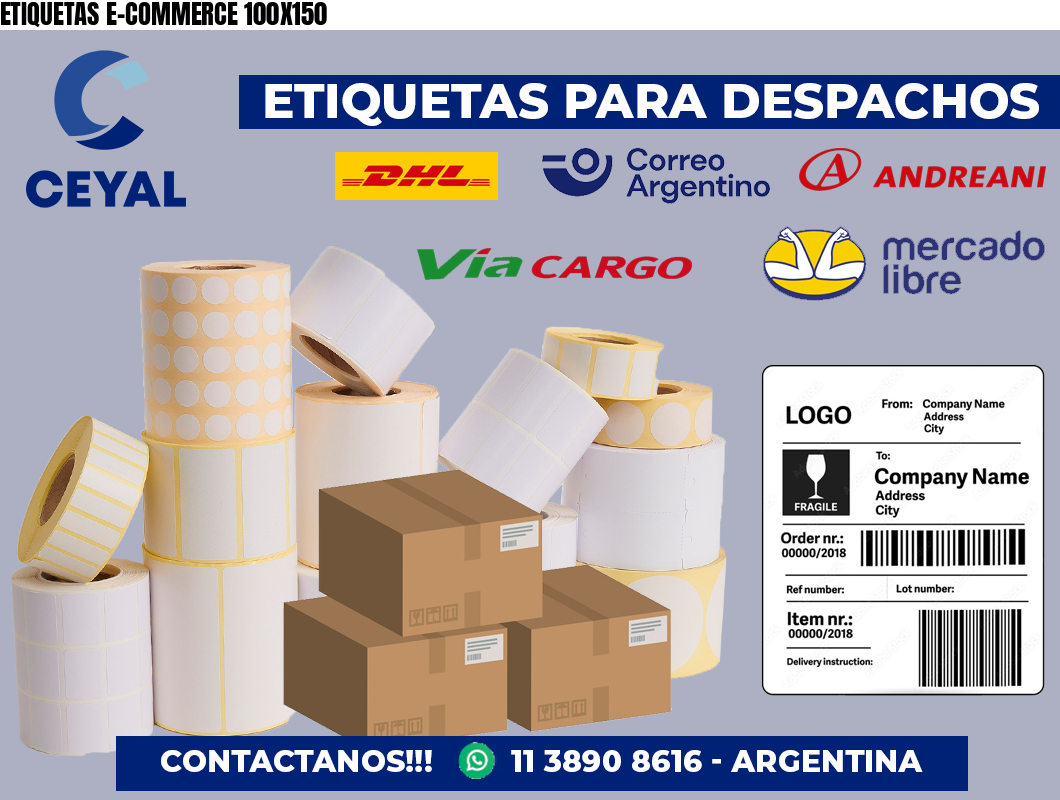 ETIQUETAS E-COMMERCE 100X150