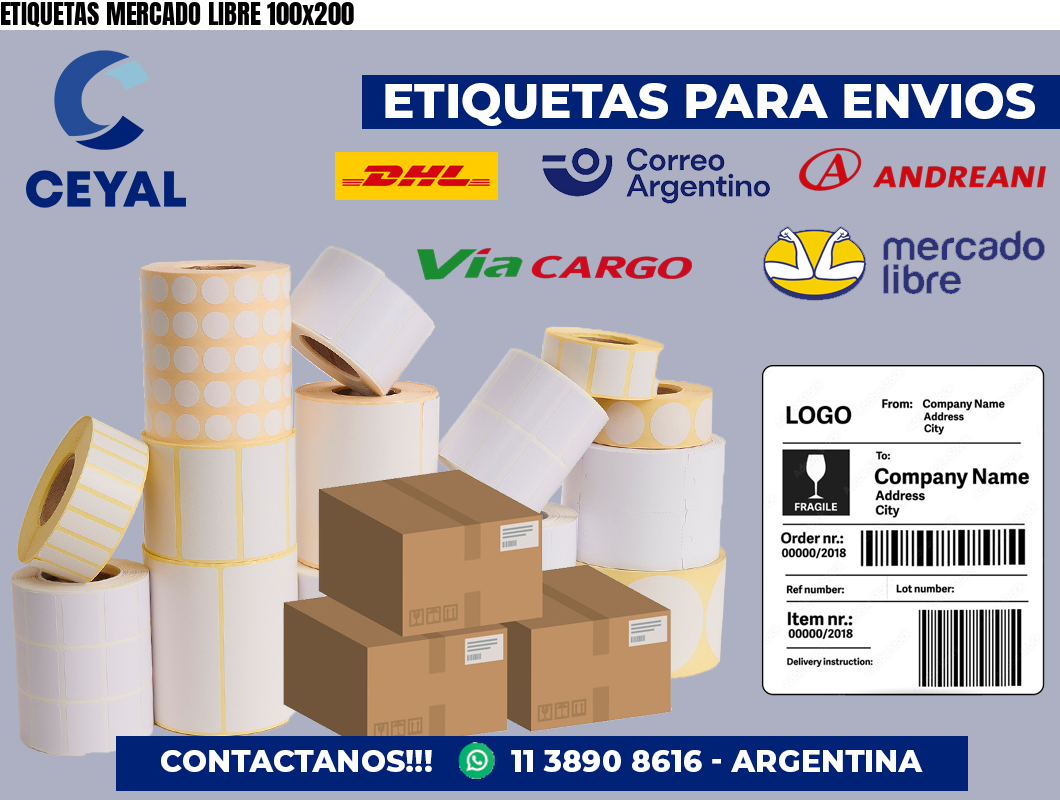 ETIQUETAS MERCADO LIBRE 100×200