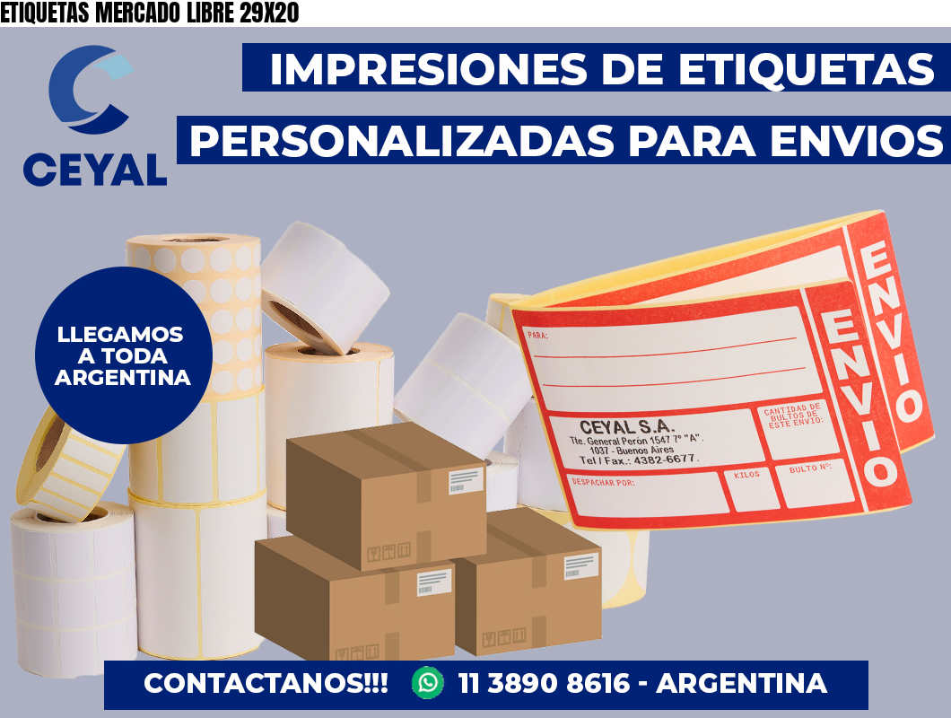 ETIQUETAS MERCADO LIBRE 29X20