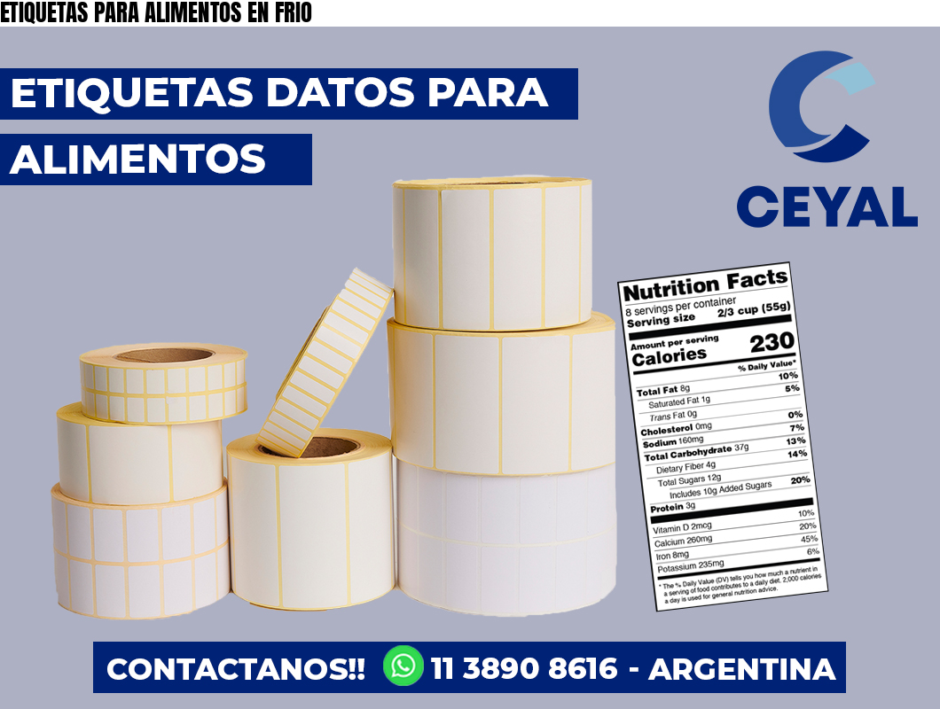 ETIQUETAS PARA ALIMENTOS EN FRIO