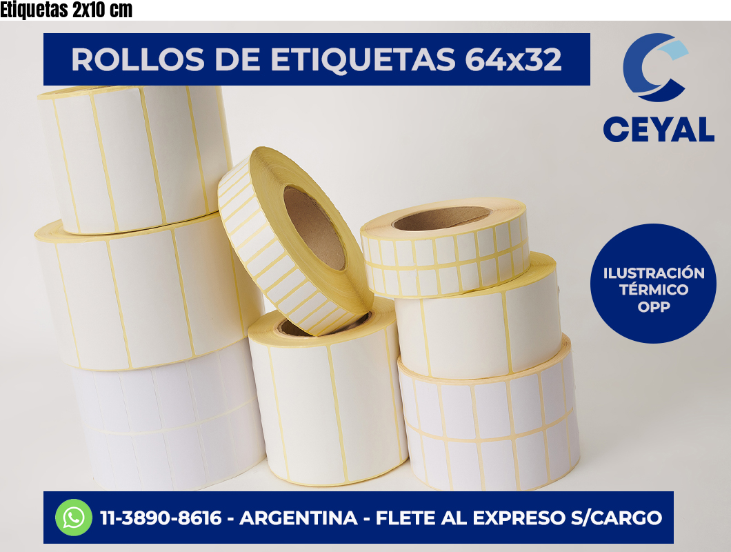 Etiquetas 2×10 cm