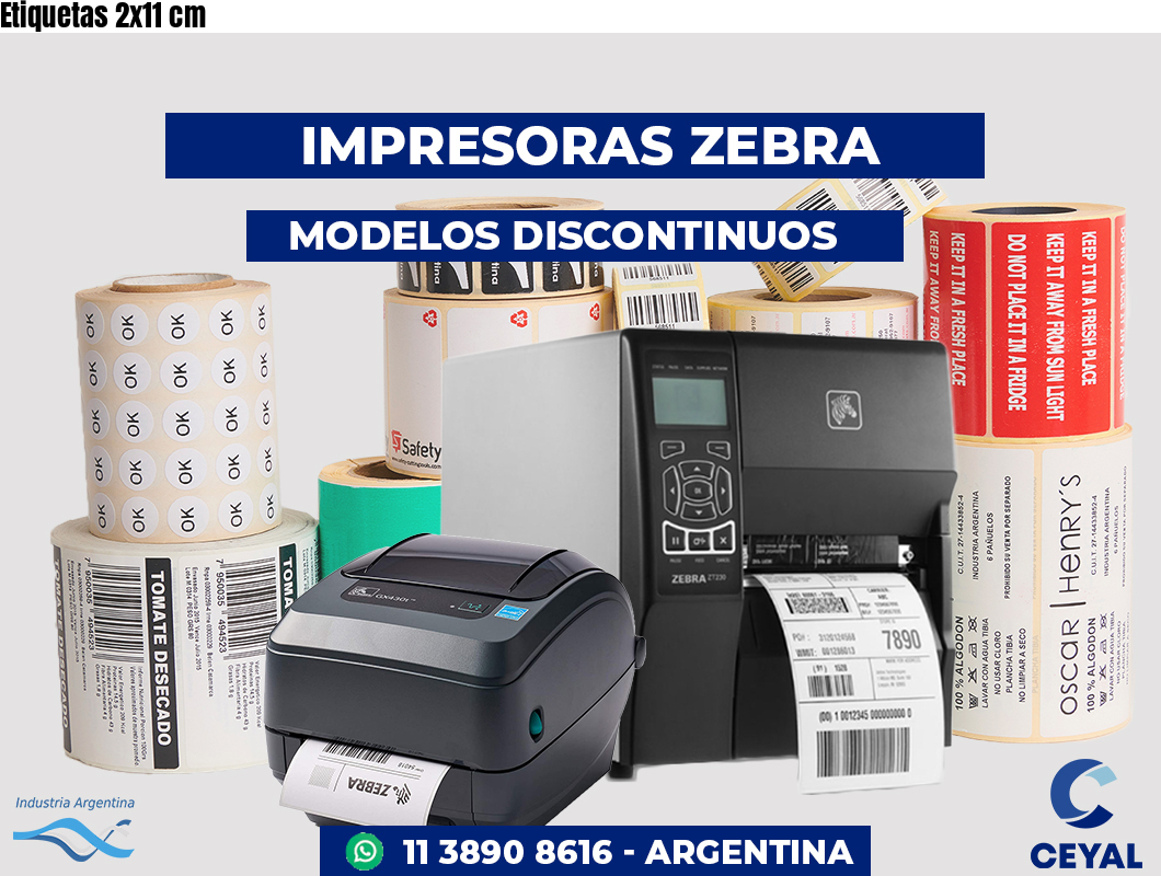 Etiquetas 2x11 cm