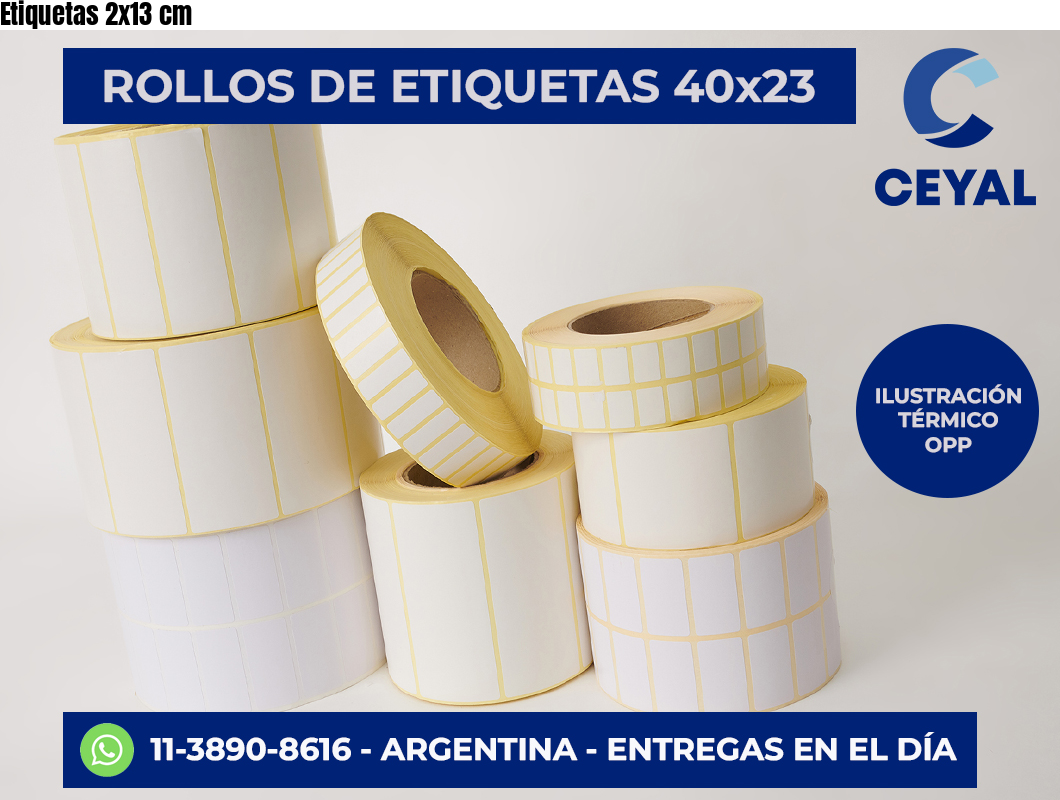 Etiquetas 2×13 cm