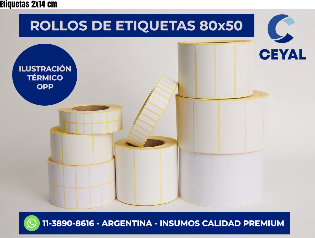 Etiquetas 2×14 cm