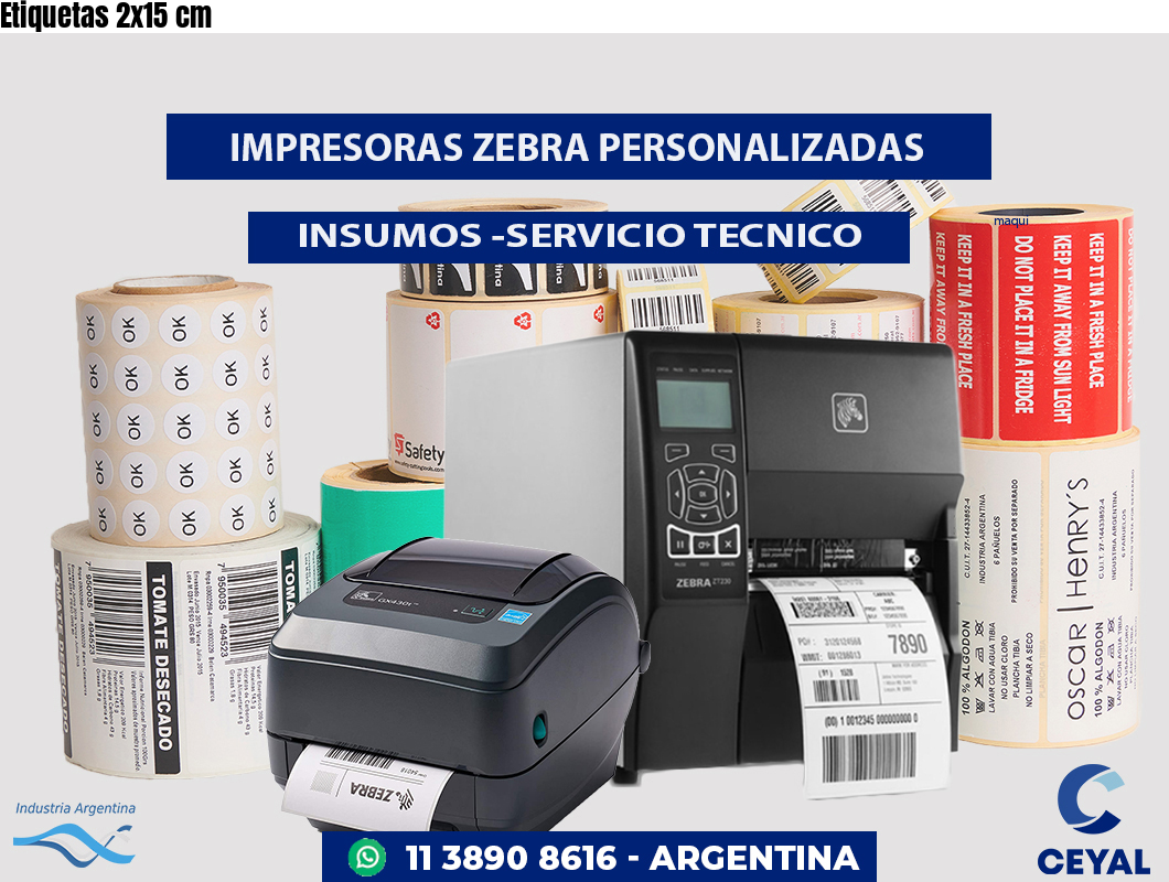 Etiquetas 2x15 cm