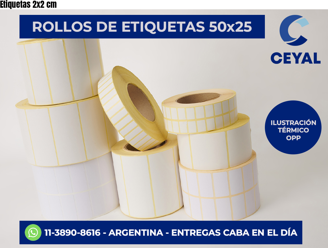 Etiquetas 2×2 cm