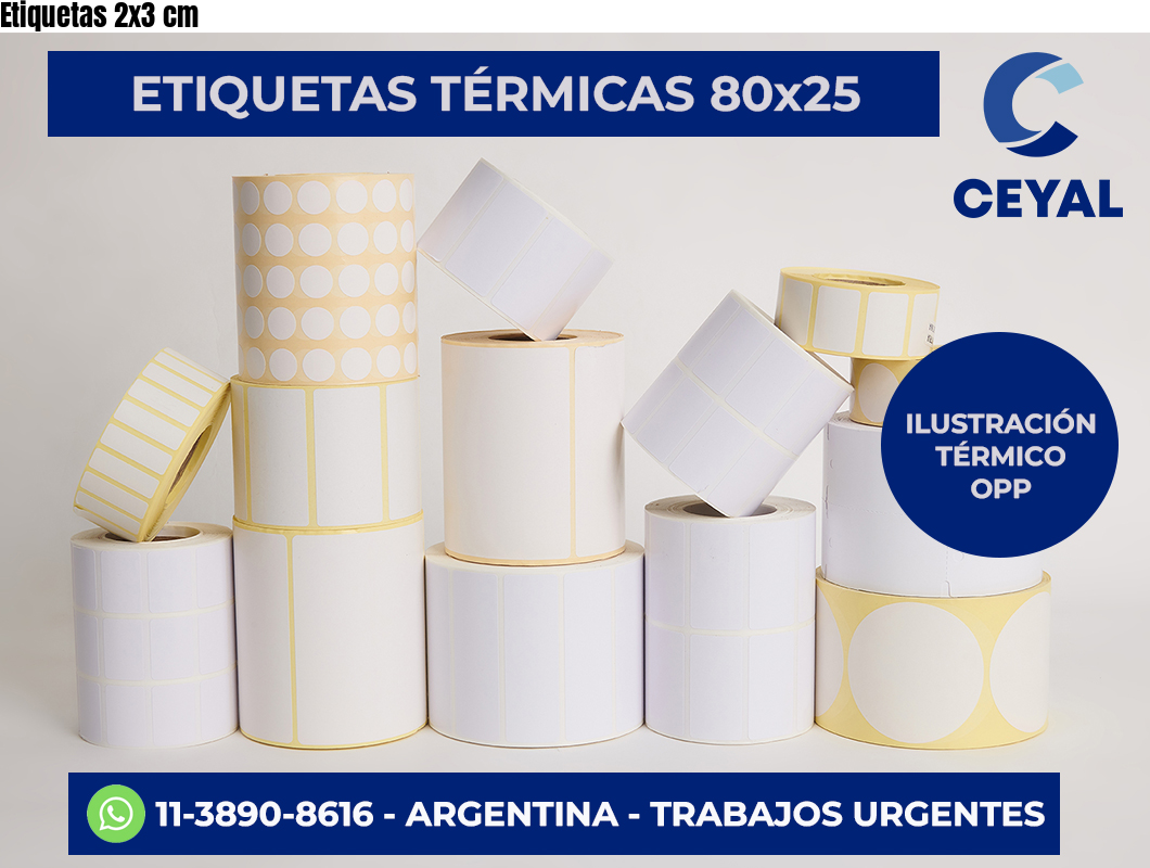 Etiquetas 2×3 cm