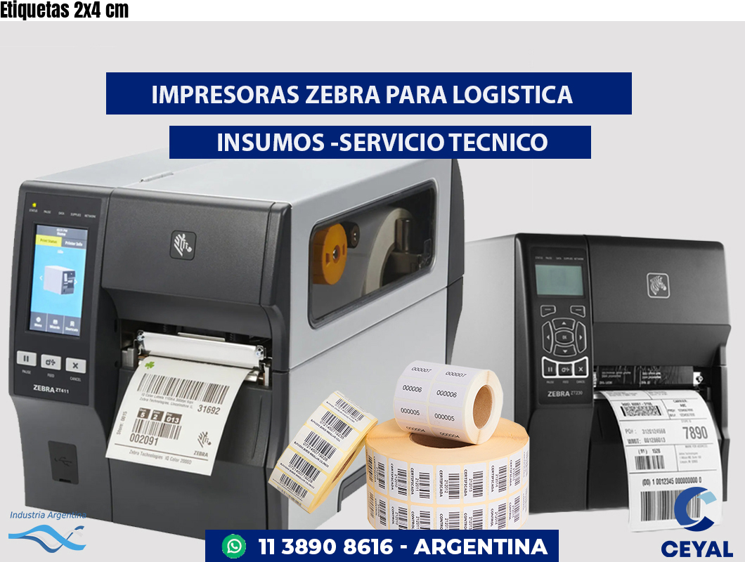 Etiquetas 2x4 cm