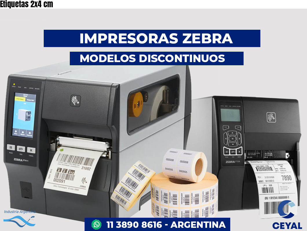 Etiquetas 2x4 cm