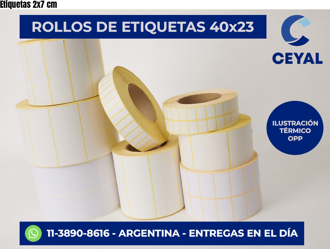 Etiquetas 2×7 cm
