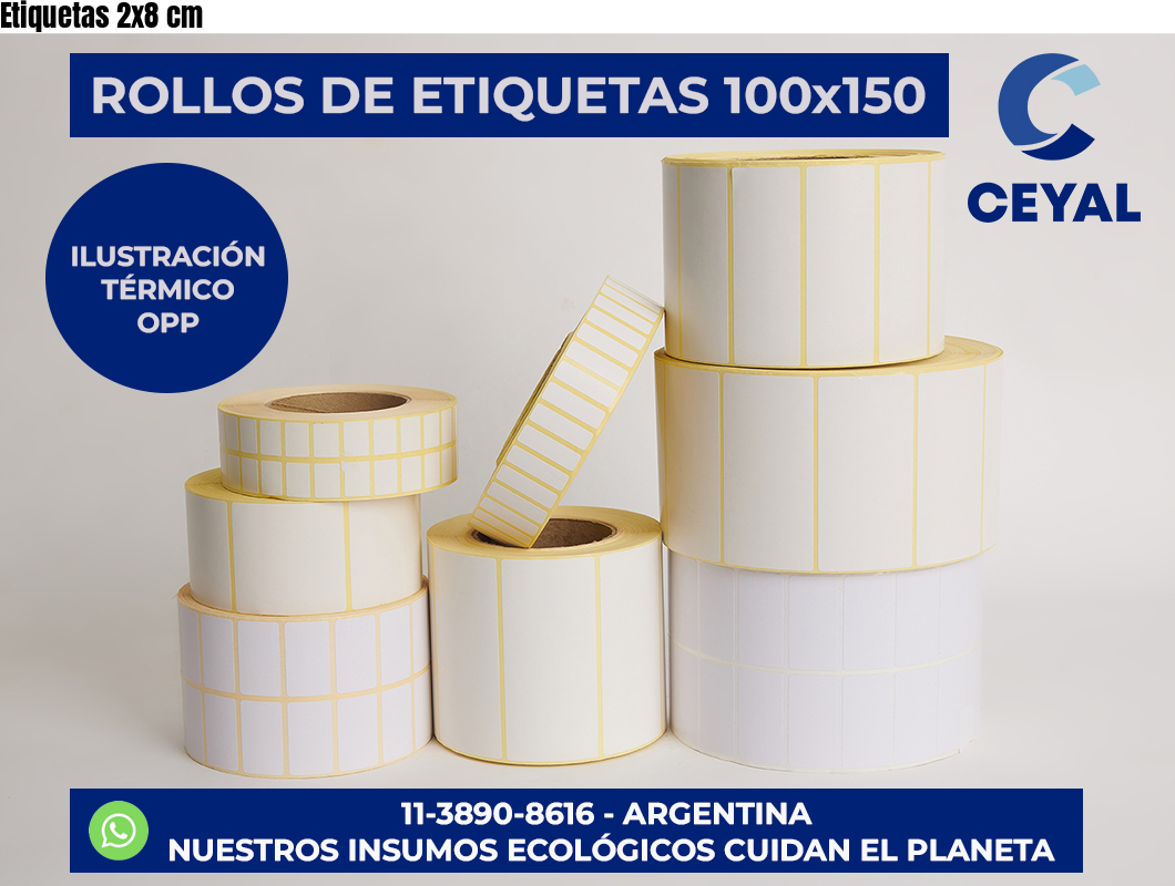 Etiquetas 2×8 cm