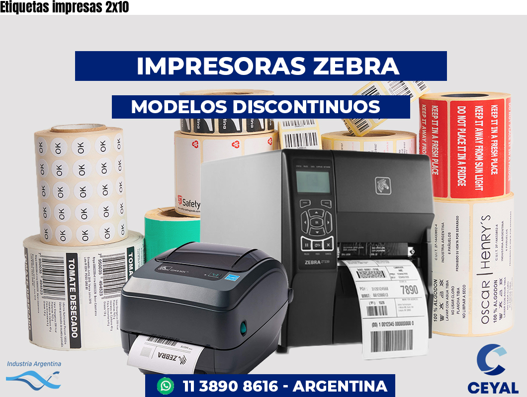 Etiquetas impresas 2x10