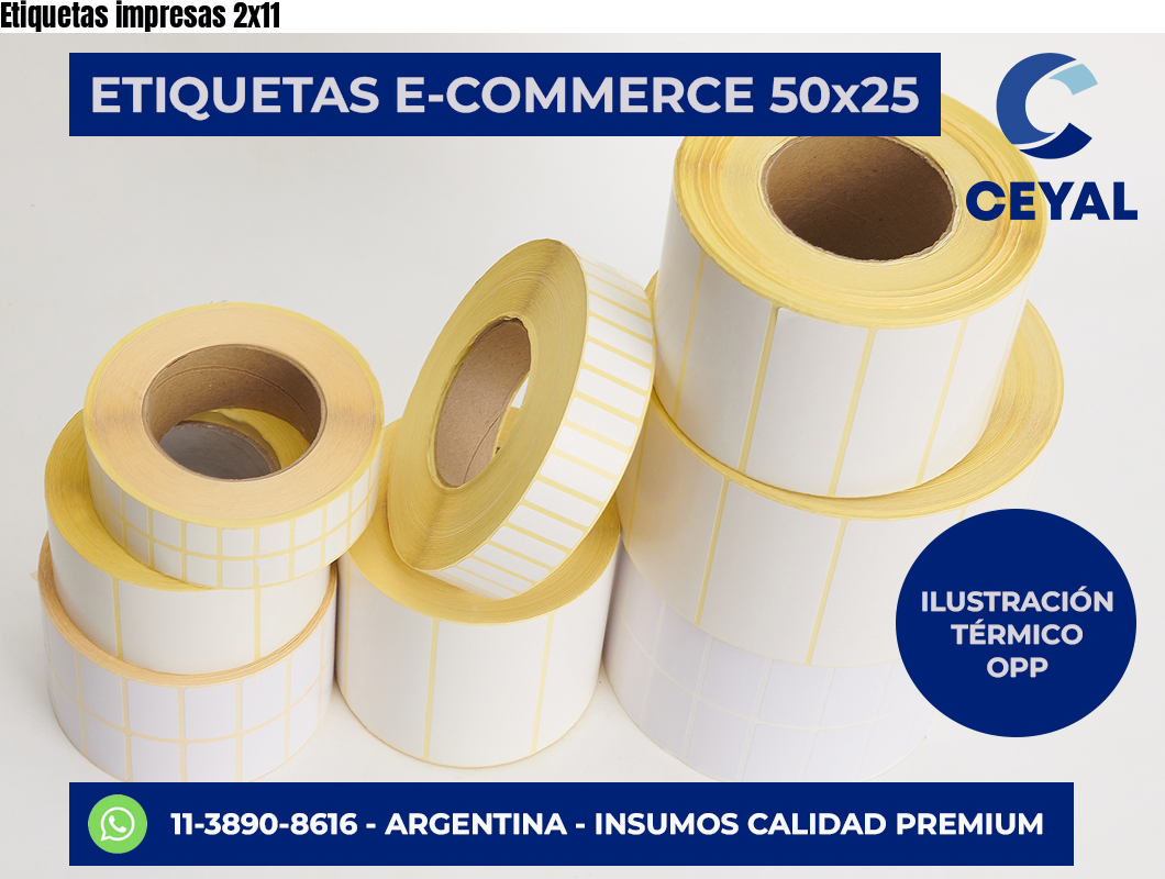 Etiquetas impresas 2×11